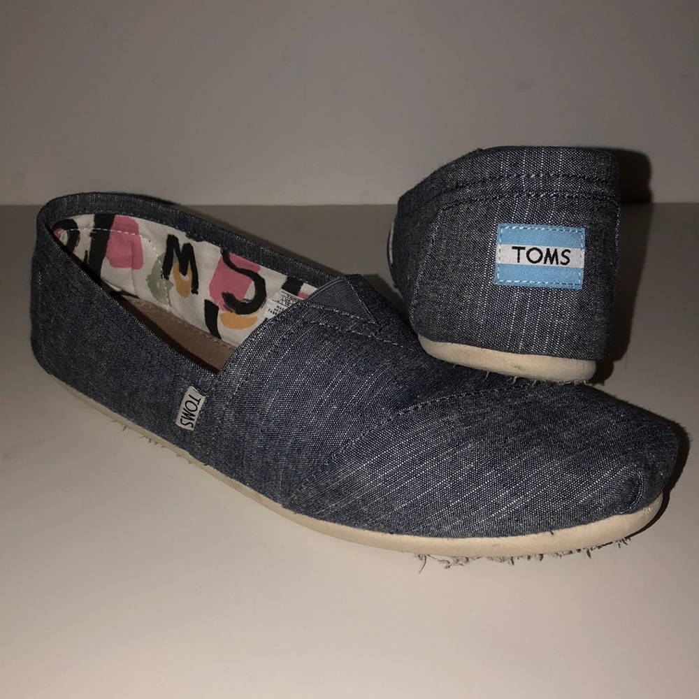 Blue Ink Chambray Classic TOMS